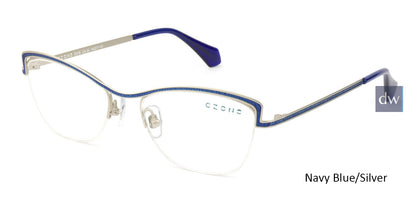 Navy Blue/Silver C-Zone E2219 Eyeglasses - Teenager.