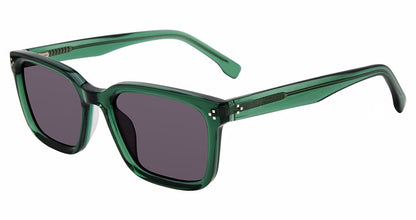 Gap SGP014 men's rectangular plastic sunglasses in Emerald with a translucent green full rim and dark lenses.

