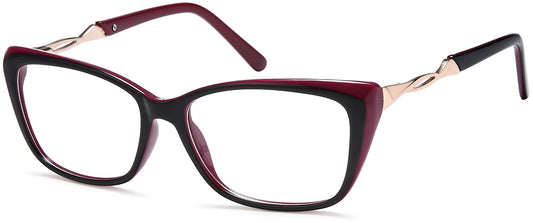 Black Burgundy Capri Millennial Emma Eyeglasses.