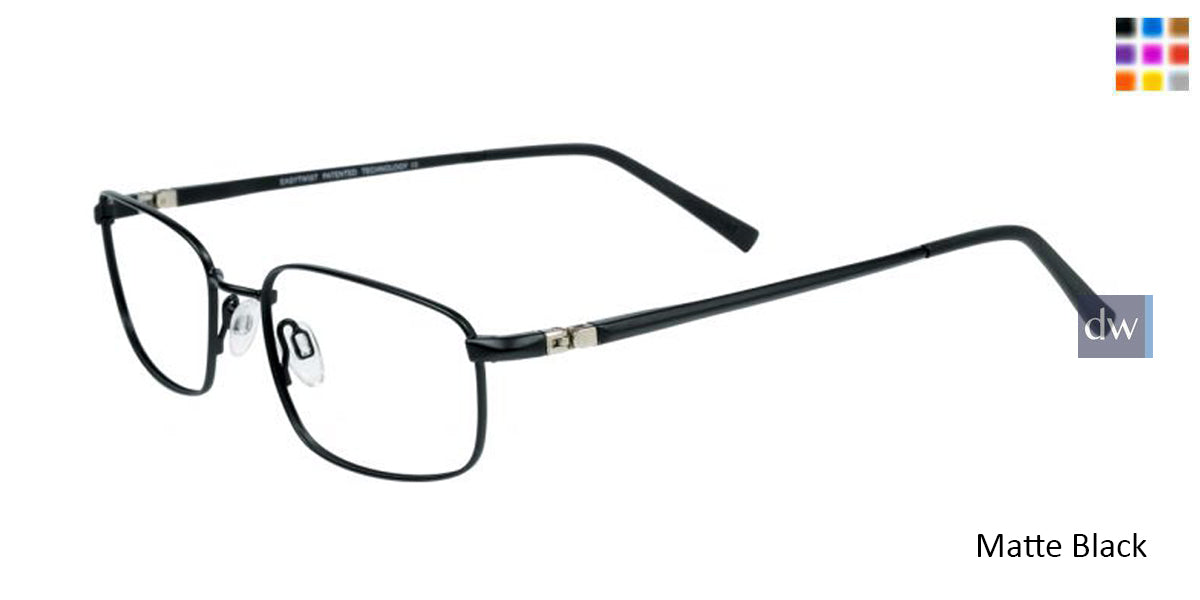 Satin Black EasyTwist ET840 Eyeglasses.