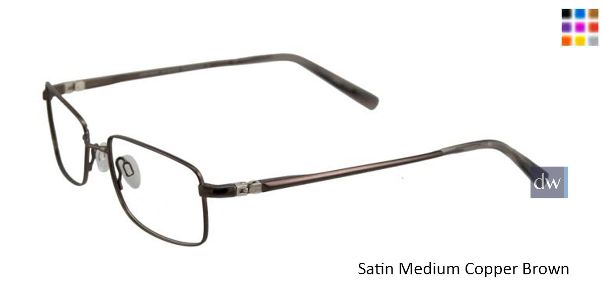 Satin Medium Copper Brown EasyTwist ET888 Eyeglasses.