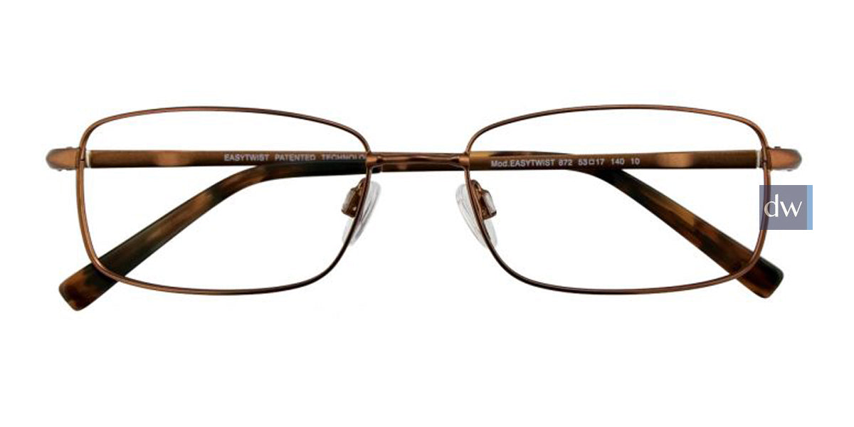Satin Medium Copper Brown EasyTwist ET888 Eyeglasses.