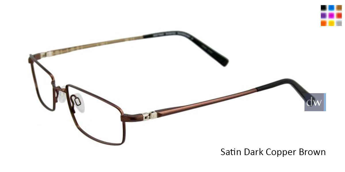 Satin Dark Copper Brown EasyTwist ET890 Eyeglasses.
