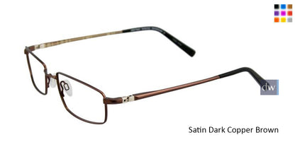 Satin Dark Copper Brown EasyTwist ET890 Eyeglasses.