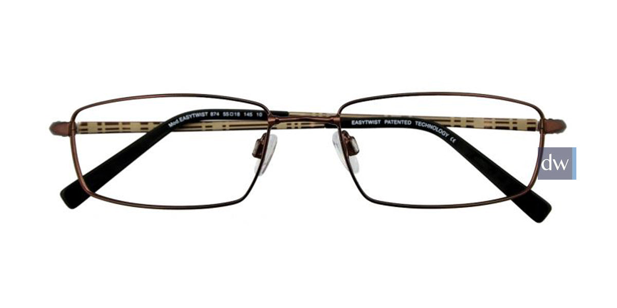 Satin Dark Copper Brown EasyTwist ET890 Eyeglasses.