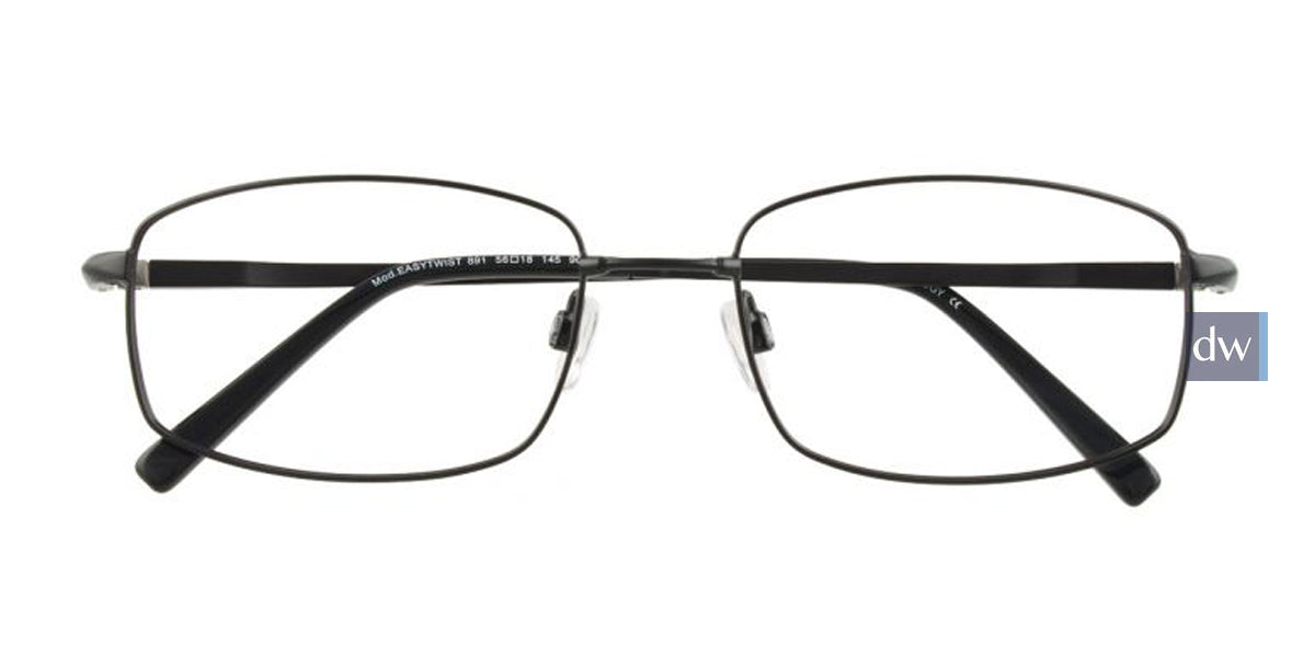 Satin Black EasyTwist ET891 Eyeglasses.