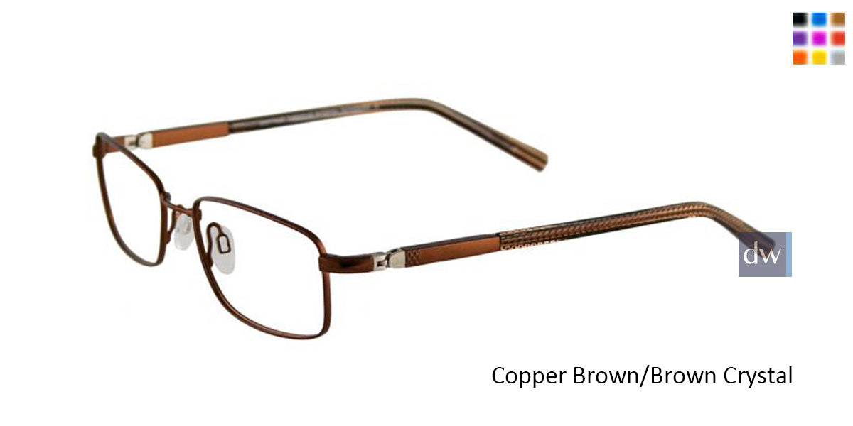 Copper Brown/Brown Crystal EasyTwist ET930 Eyeglasses.