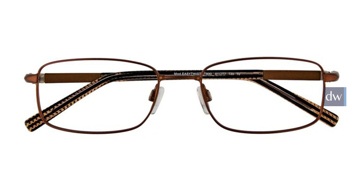 Copper Brown/Brown Crystal EasyTwist ET930 Eyeglasses.