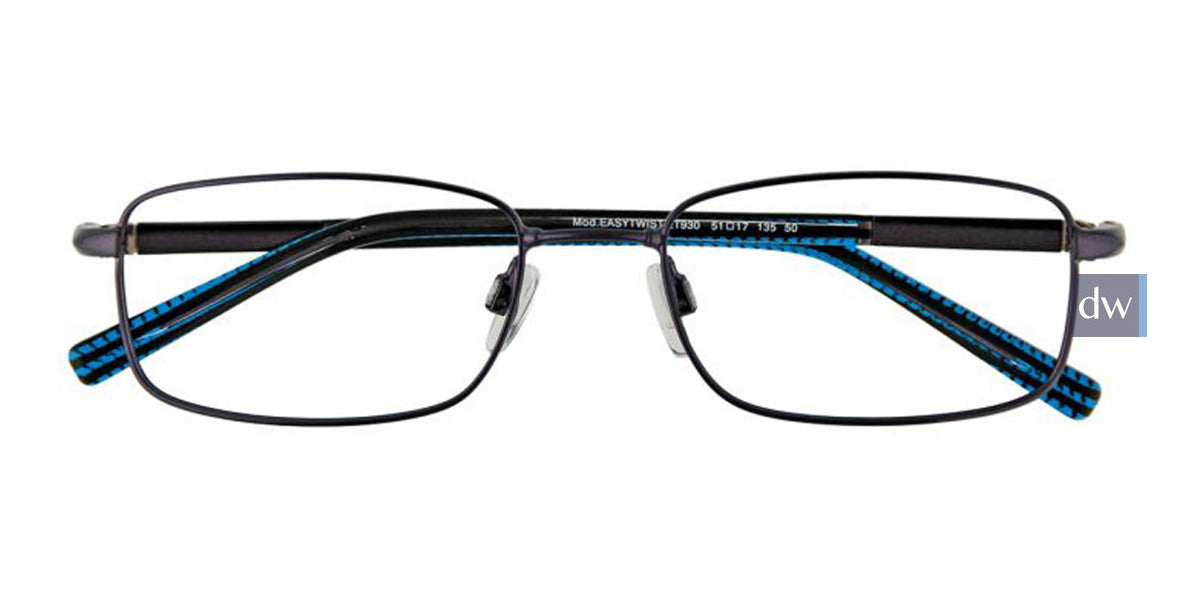 Dark Navy/Crystal Dark Blue EasyTwist ET930 Eyeglasses.