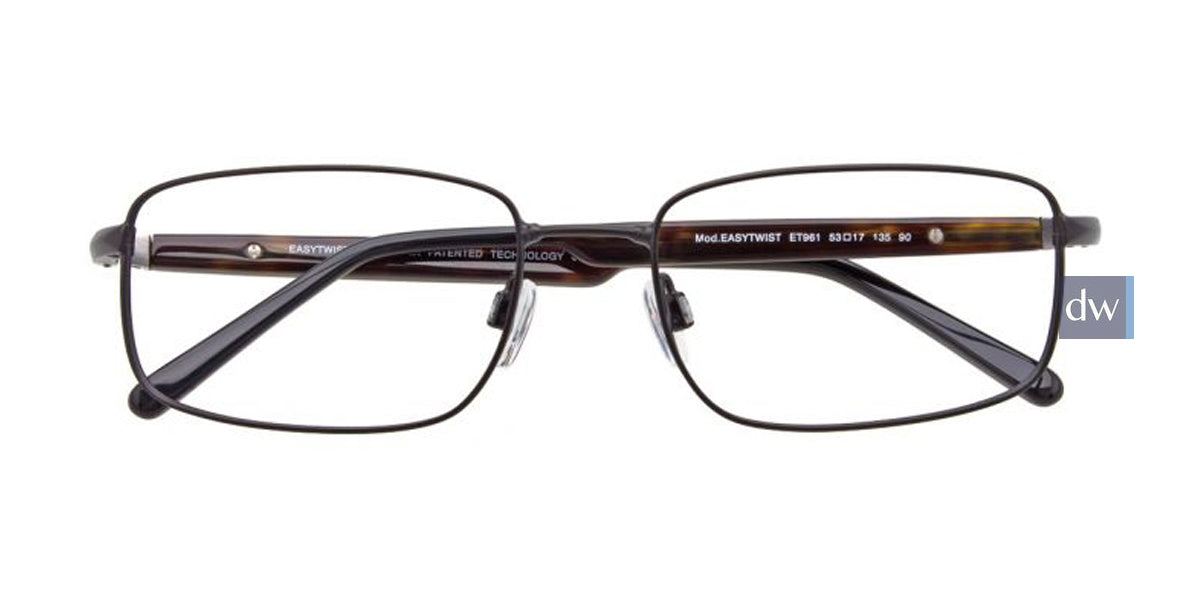 Satin Black EasyTwist ET961 Eyeglasses.