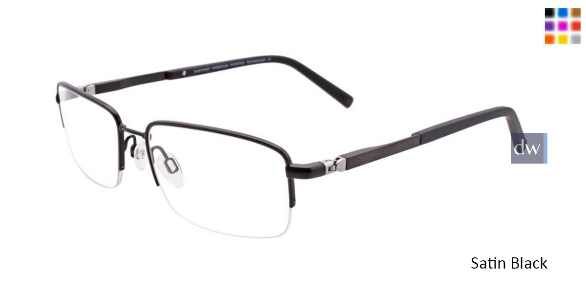 Satin Black EasyTwist ET962 Eyeglasses.