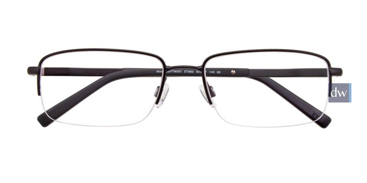 Satin Black EasyTwist ET962 Eyeglasses.