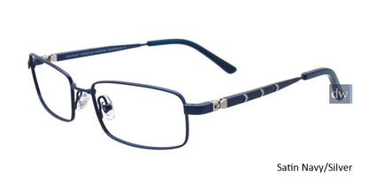 Satin Navy Silver EasyTwist ET967 Eyeglasses.
