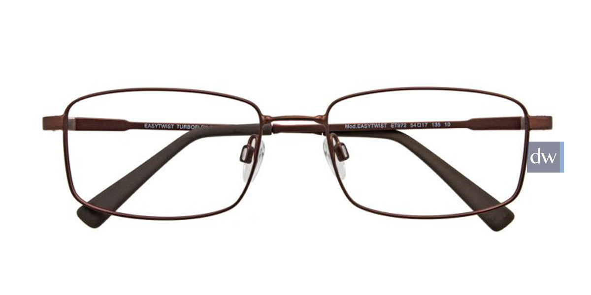 Matte Dark Brown EasyTwist ET972 Eyeglasses.