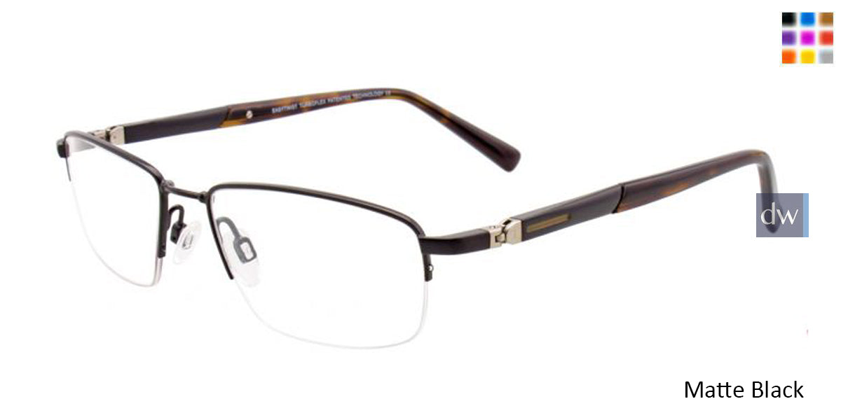 Matte Black EasyTwist ET973 Eyeglasses.
