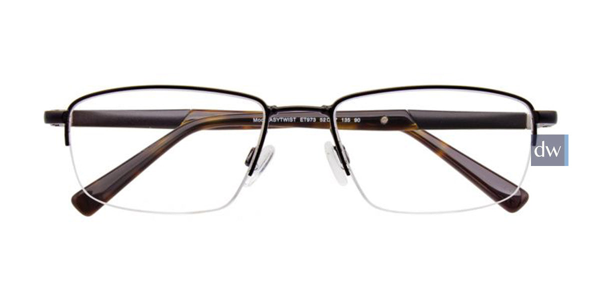 Matte Black EasyTwist ET973 Eyeglasses.