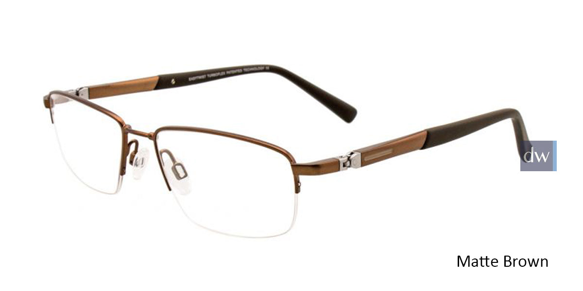Matte Brown EasyTwist ET973 Eyeglasses.