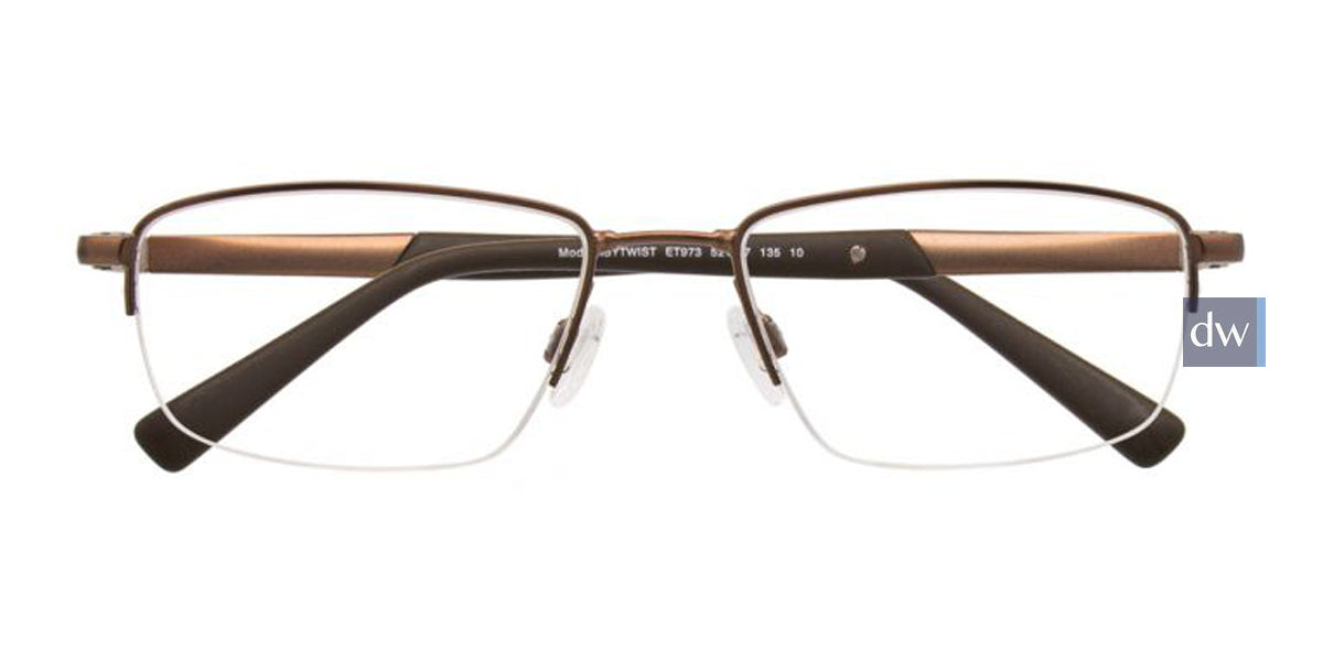 Matte Brown EasyTwist ET973 Eyeglasses.