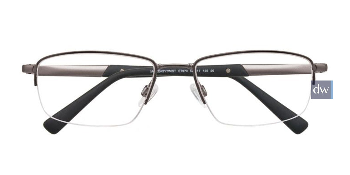 Matte Silver EasyTwist ET973 Eyeglasses.