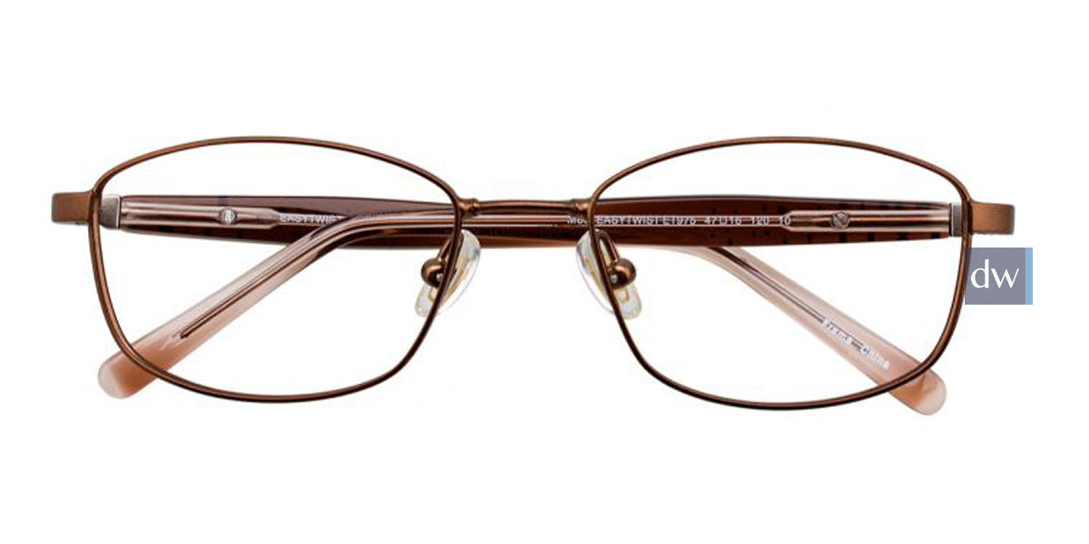 Satin Brown EasyTwist ET975 Eyeglasses.