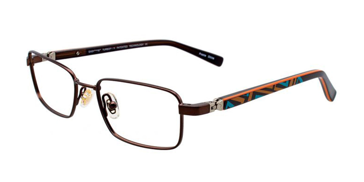 Satin Dark Brown EasyTwist ET976 Eyeglasses.