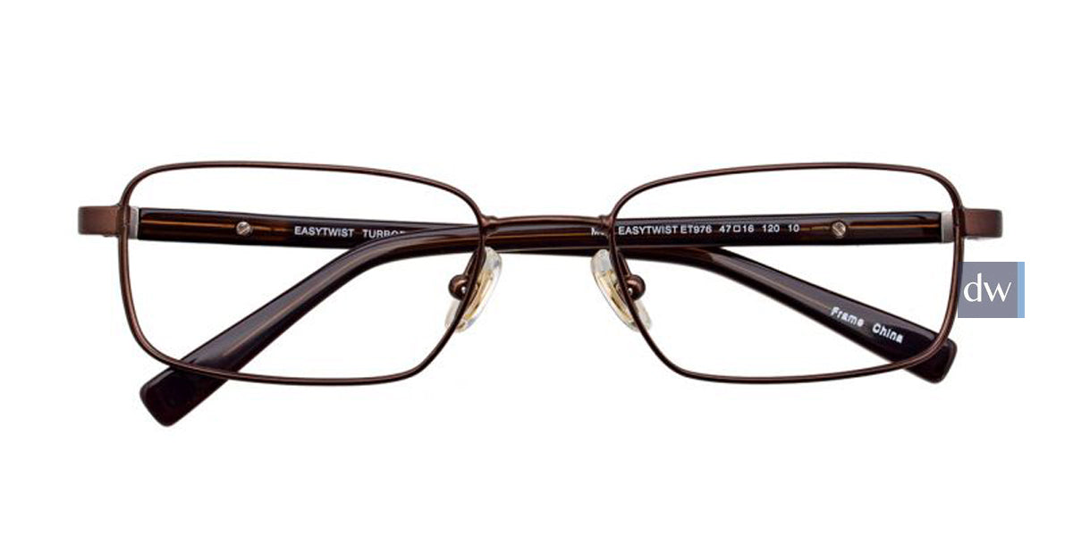 Satin Dark Brown EasyTwist ET976 Eyeglasses.