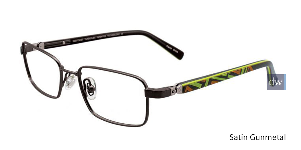 Satin Gunmetal EasyTwist ET976 Eyeglasses.