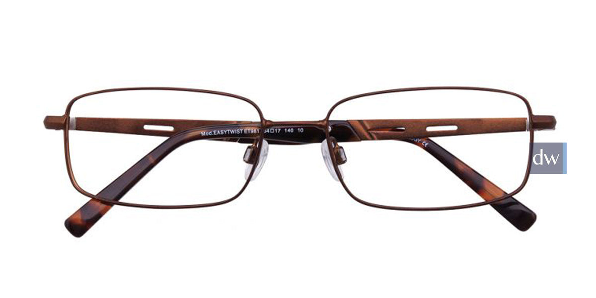 Matte Brown EasyTwist ET981 Eyeglasses.