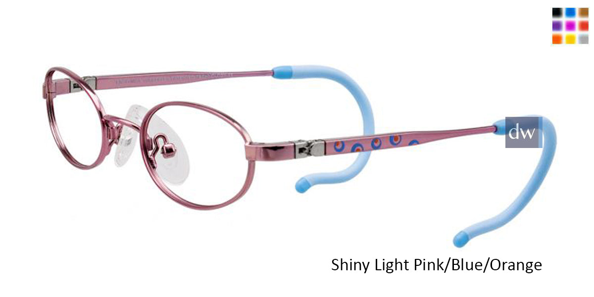Shiny Light Pink/Blue/Orange EasyTwist ET984 Eyeglasses.