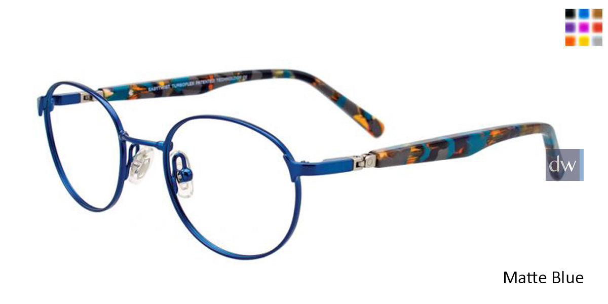 Matte Blue EasyTwist ET992 Eyeglasses.