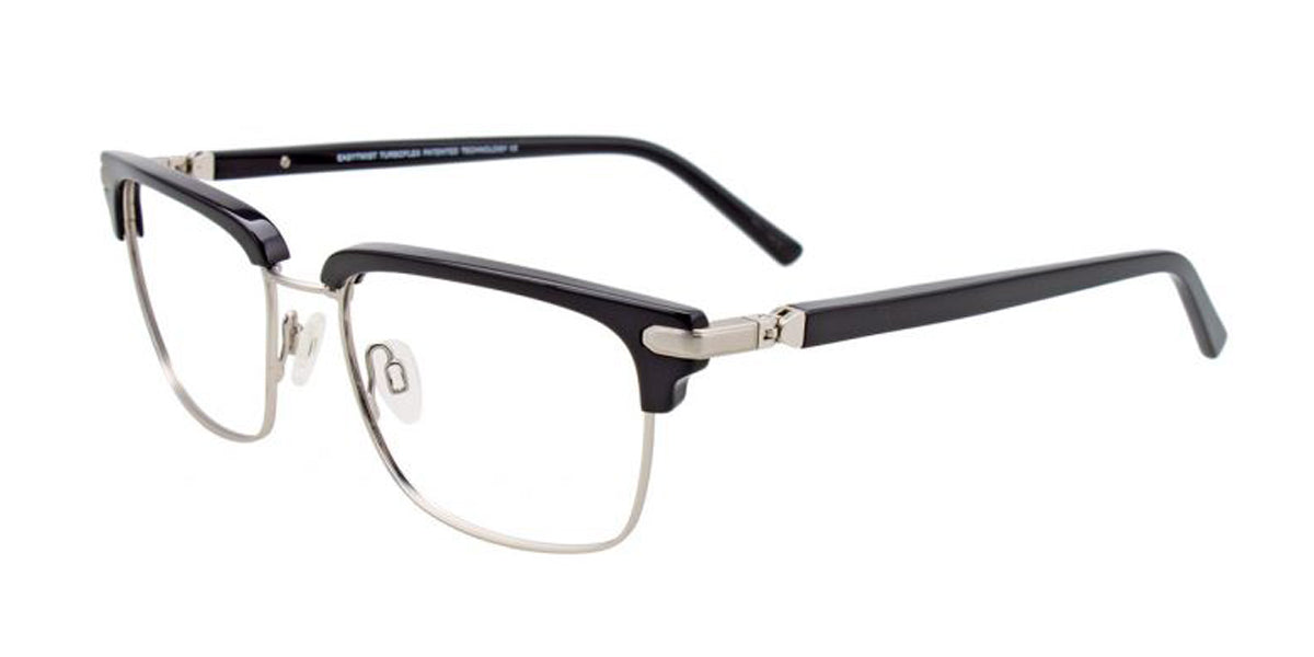 Black/Silver EasyTwist ET993 Eyeglasses.