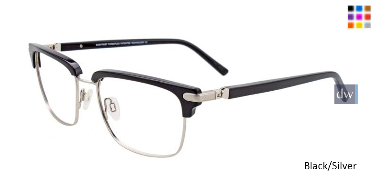 Black/Silver EasyTwist ET993 Eyeglasses.