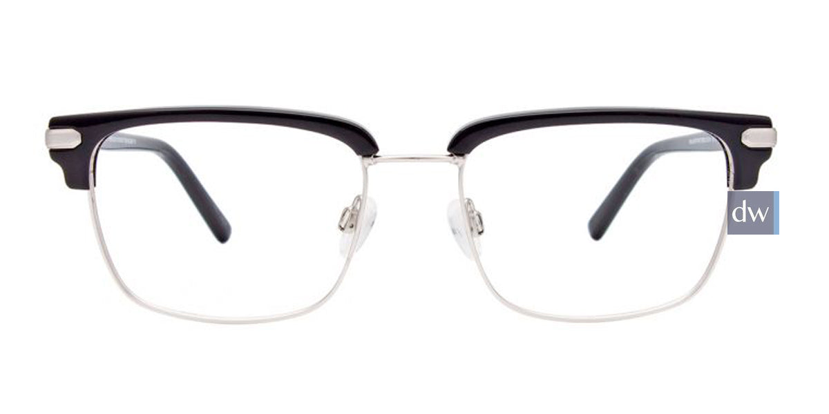 Black/Silver EasyTwist ET993 Eyeglasses.
