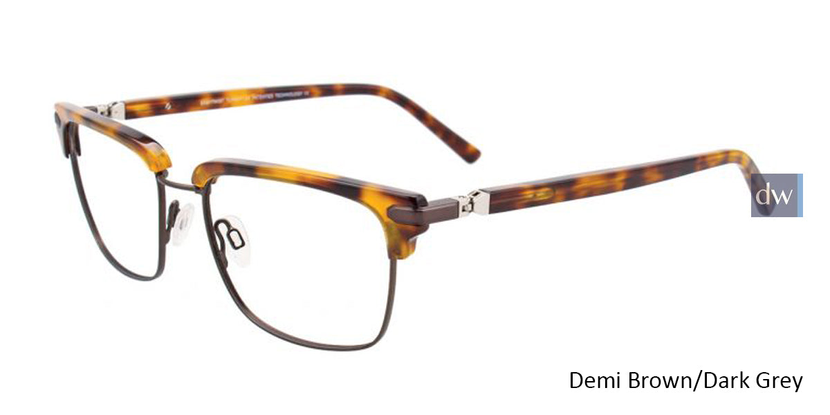 Demi Brown/Dark Grey EasyTwist ET993 Eyeglasses.