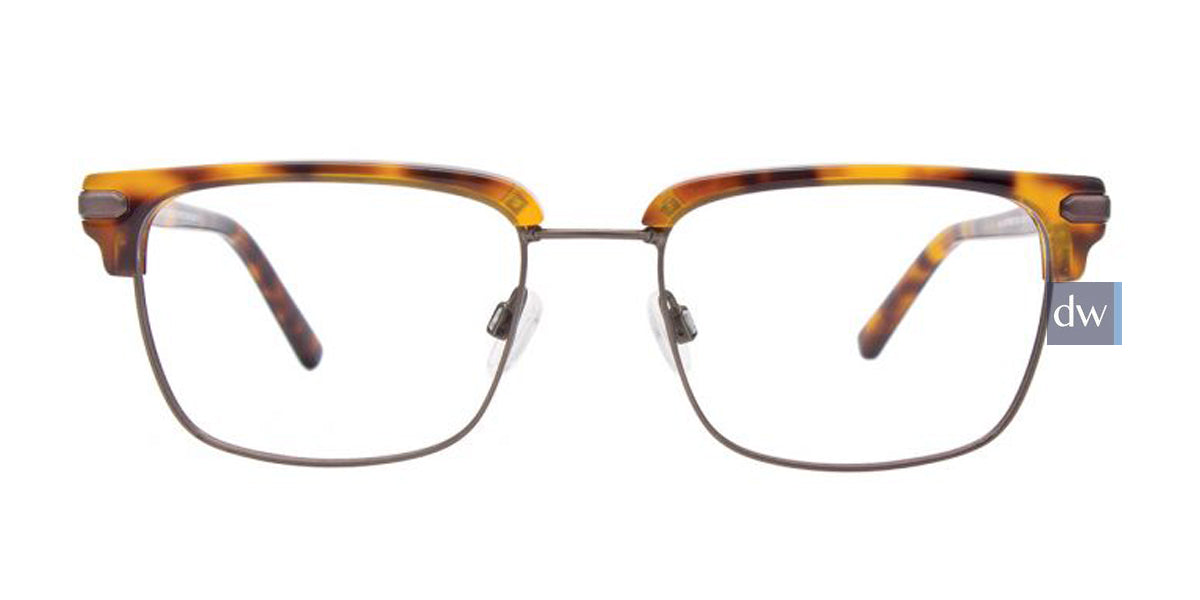 Demi Brown/Dark Grey EasyTwist ET993 Eyeglasses.