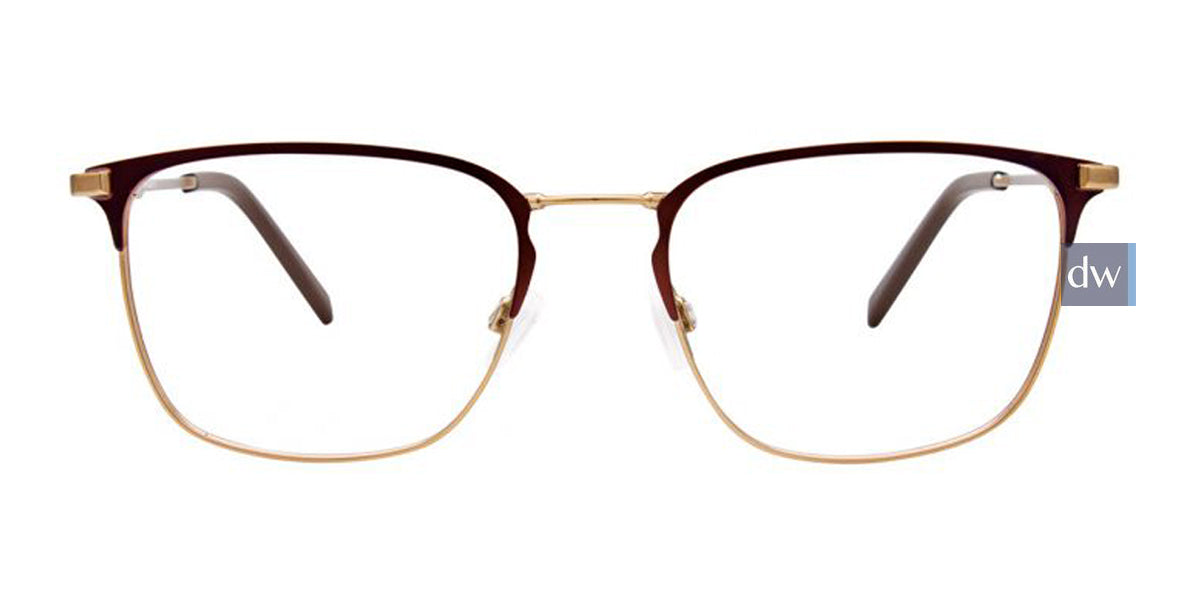 Matte Dark Brown/Matte Gold EasyTwist ET995 Eyeglasses.