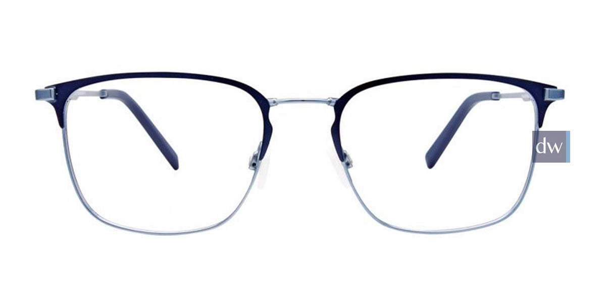 Matte Navy/Matte Light Blue EasyTwist ET995 Eyeglasses.