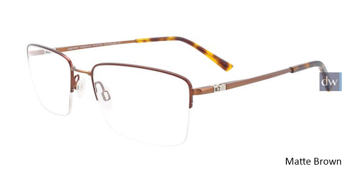 Matte Brown EasyTwist ET996 Eyeglasses.
