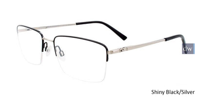 Shiny Black/Silver EasyTwist ET996 Eyeglasses.