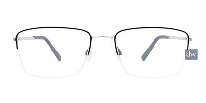 Shiny Black/Silver EasyTwist ET996 Eyeglasses.