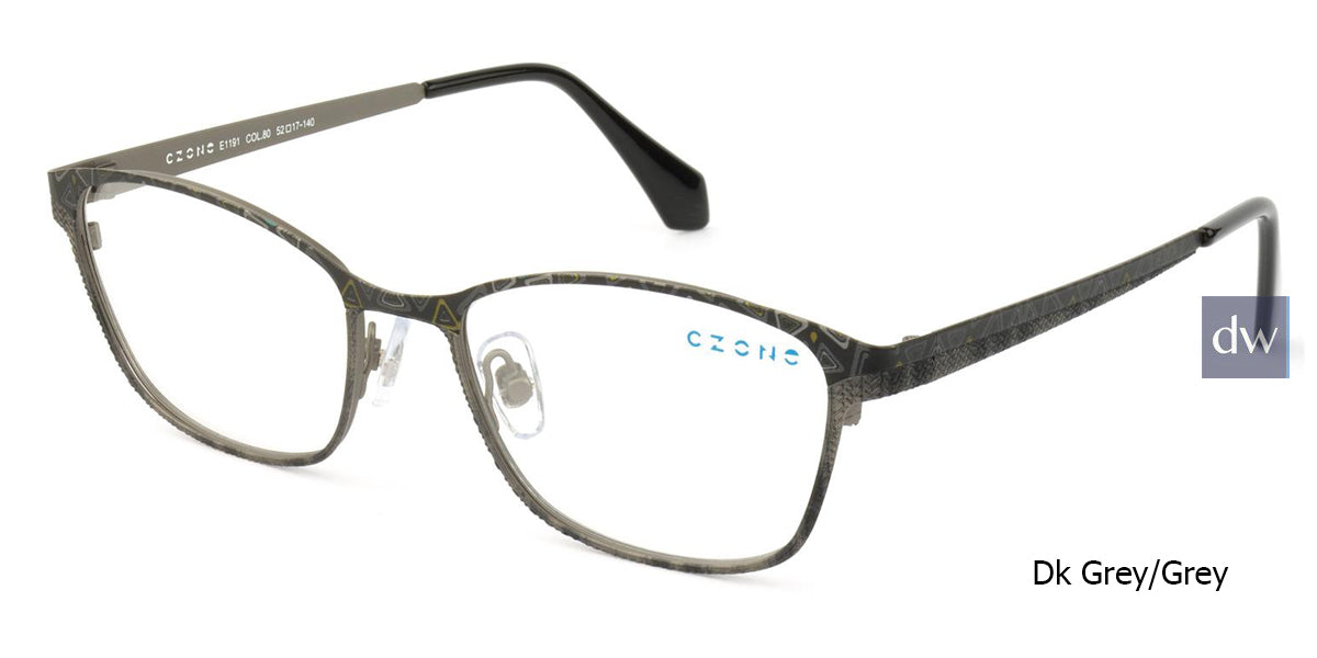 DK Grey/Grey C-Zone E1191 Eyeglasses.