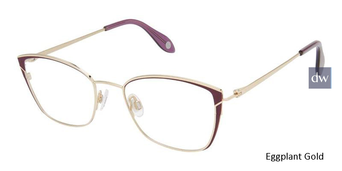 Eggplant Gold Fysh 3663 Eyeglasses.