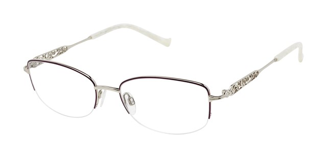 Eggplant Silver             Tura Optical R151 Eyeglasses