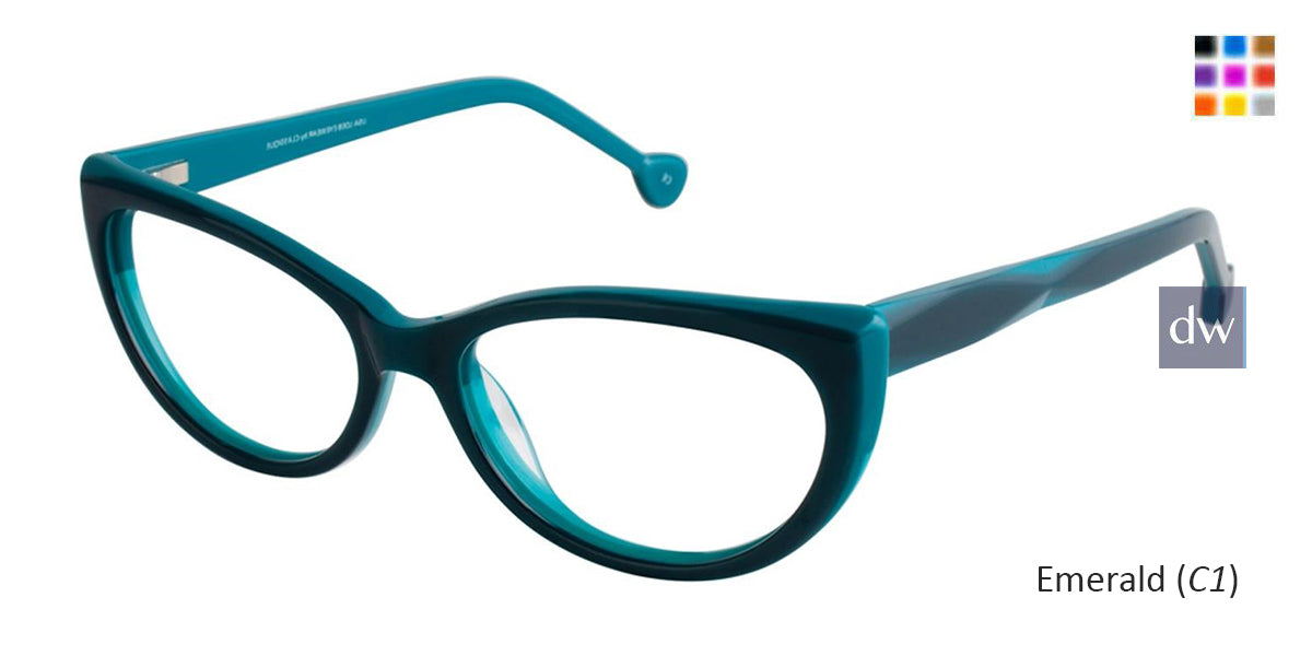 Emerald (C1) Lisa Loeb Heart Beat Eyeglasses.