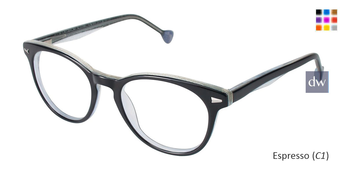 Espresso (C1) Lisa Loeb Gold Dust Eyeglasses