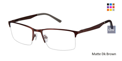 Matte Dk Brown c03 Champion FL1001 Fleet Titanium Eyeglasses.