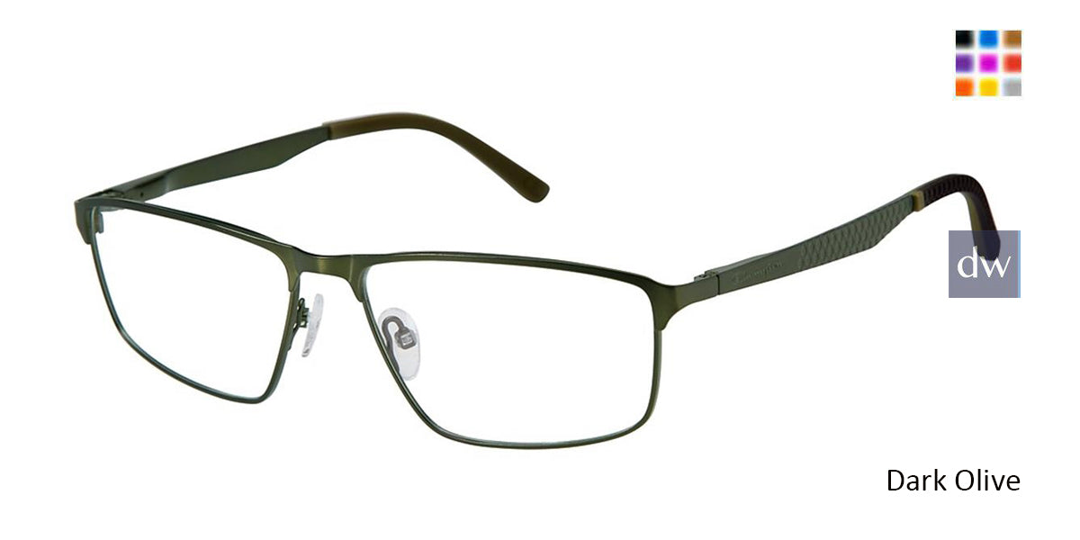 Dark Olive c03 Champion FL1004 Fleet Titanium Eyeglasses.