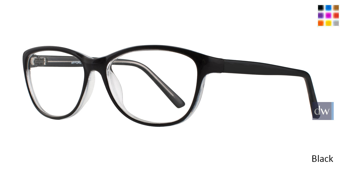 Black Affordable Designs Felicia Eyeglasses.