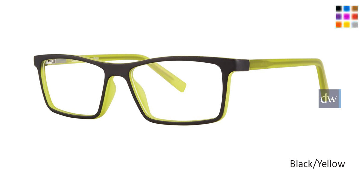 Black/Yellow Gallery Finn Eyeglasses - Teenager