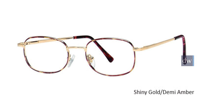 Shiny Gold/Demi Amber Gallery G505 Eyeglasses - Teenager